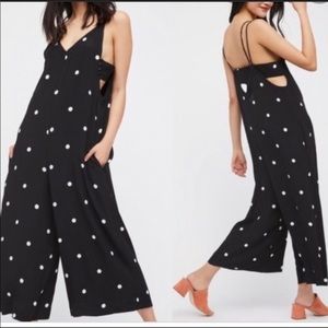 Free people polka dot jumpsuit great condition